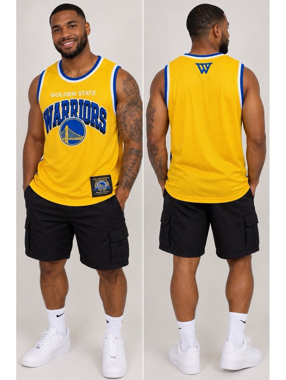 Ultra Game Golden State Warriors Men’s L Yellow NBA Mesh Muscle Tank NWT